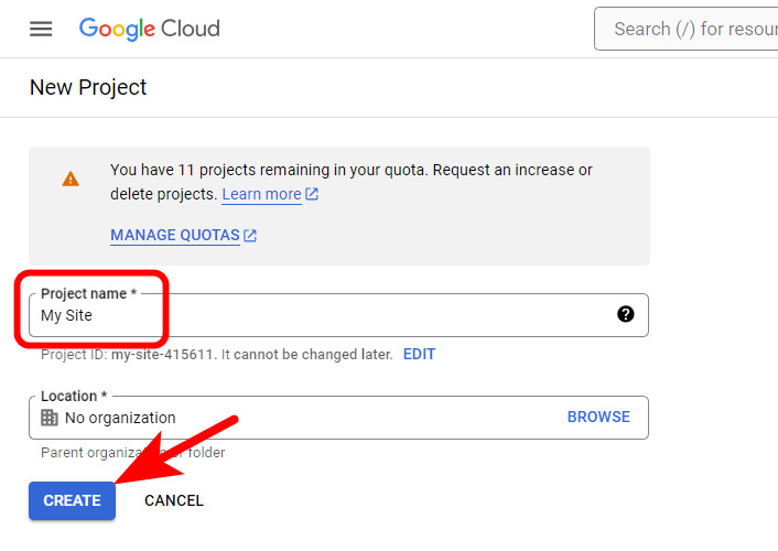 Как настроить отправку почты на сайте WordPress через почту на Gmail (SMTP от Google)? 7 Дадим имя нашему проекту