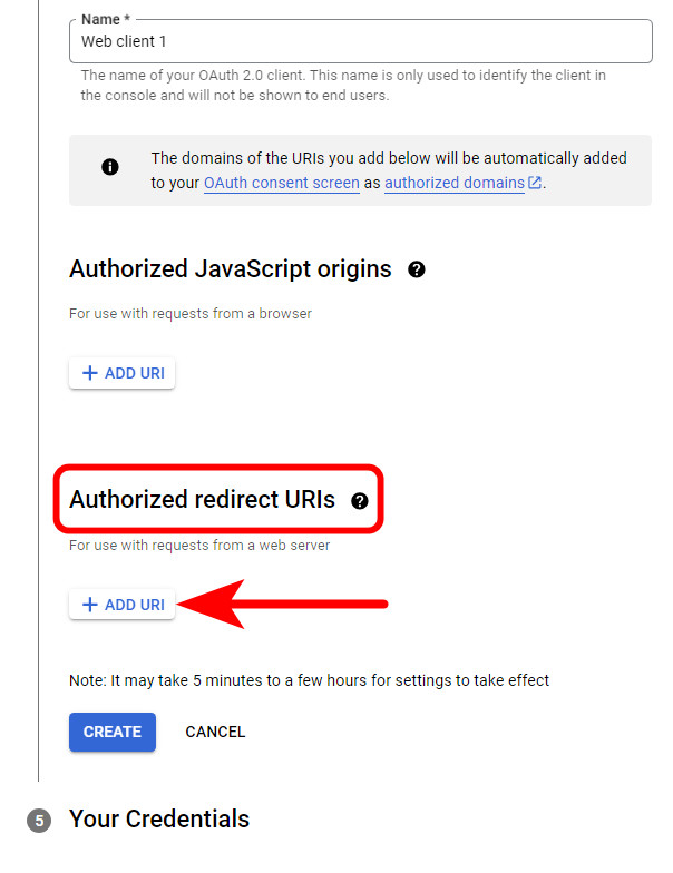 Как настроить отправку почты на сайте WordPress через почту на Gmail (SMTP от Google)? 17 URI перенаправления