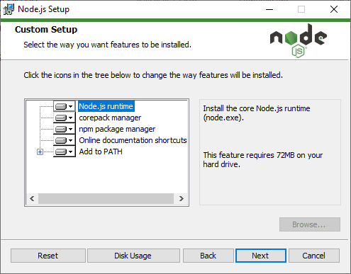 Как установить Node.js в ОС Windows? 7 Ничего не меняем и нажимаем Next