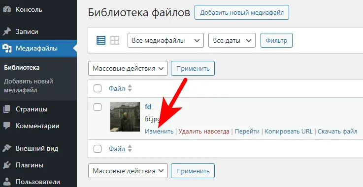 Как добавлять изображения и прочие медиафайлы в WordPress? 9 Как добавить атрибут Alt?