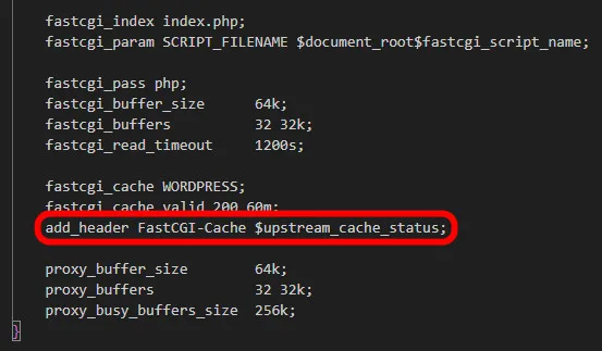 Как проверить получен ли ответ из кэша Nginx? 1 добавили заголовок add_header FastCGI-Cache $upstream_cache_status;